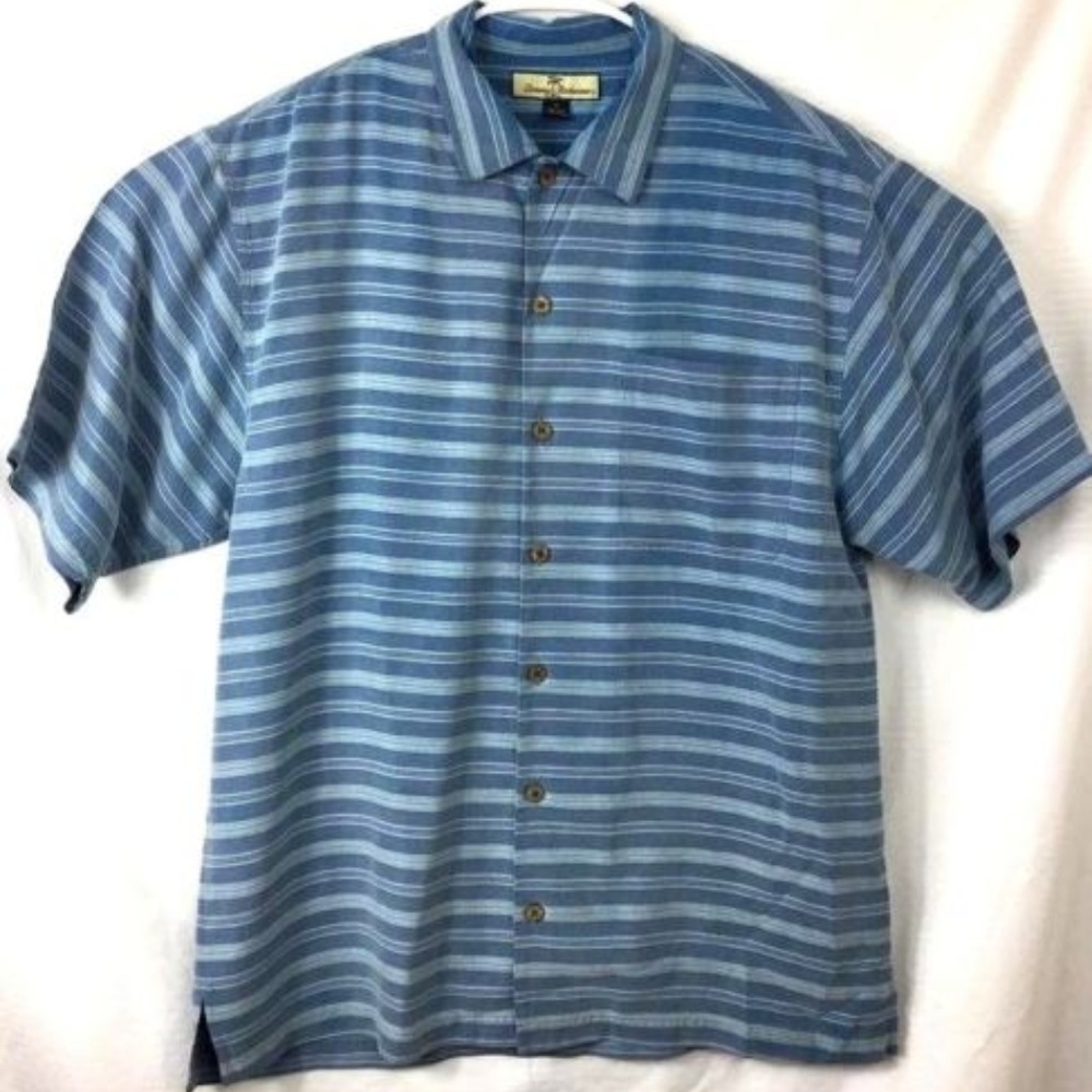 Tommy Bahama Size Medium Striped Button Down Shirt